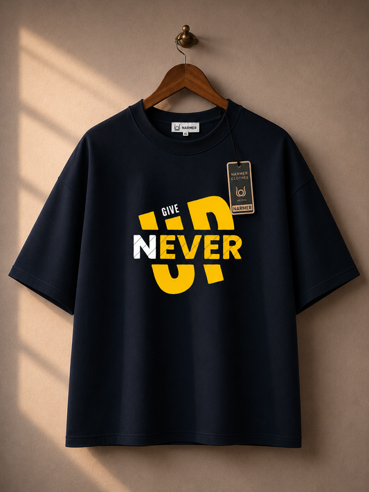 OV BOXY FIT T-Shirt "Never Give Up"